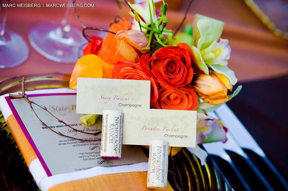 napa valley wedding photographer table setting detail pictures