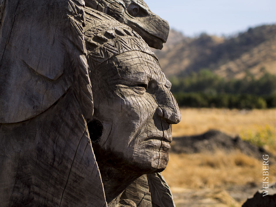 indian wood sculpture near sequoia national forest