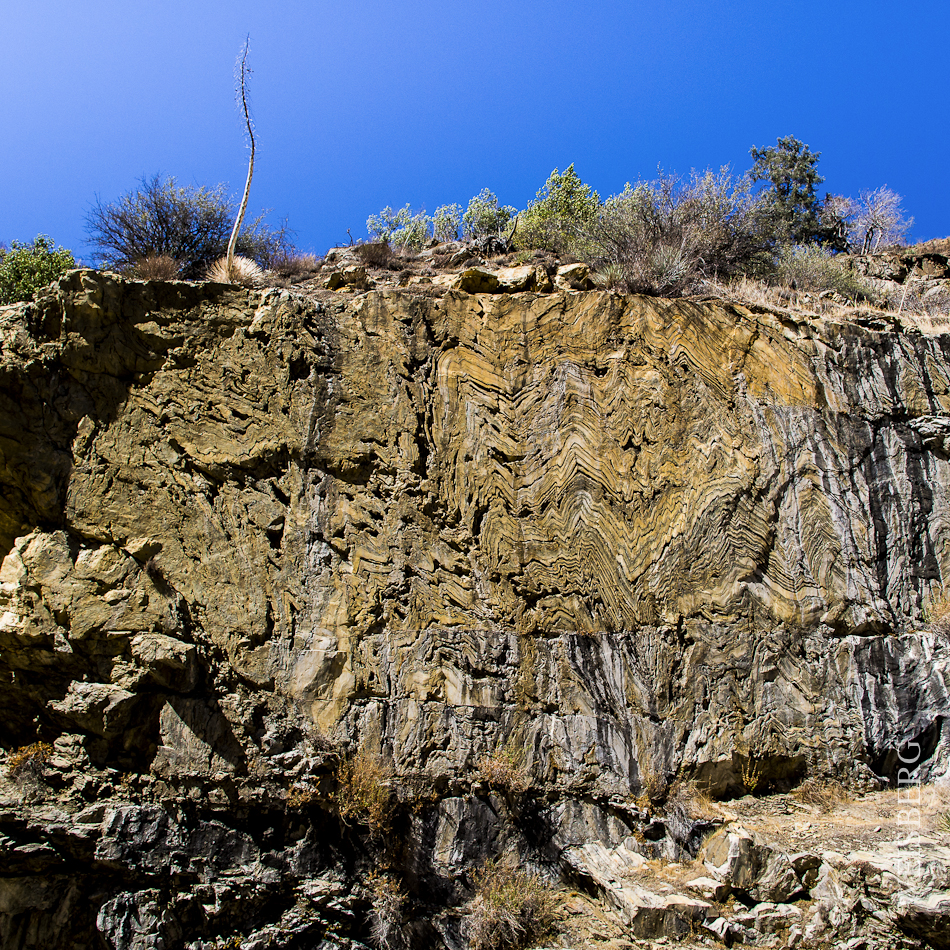 A dramatic view of how the earth shifts. Kings Canyon.