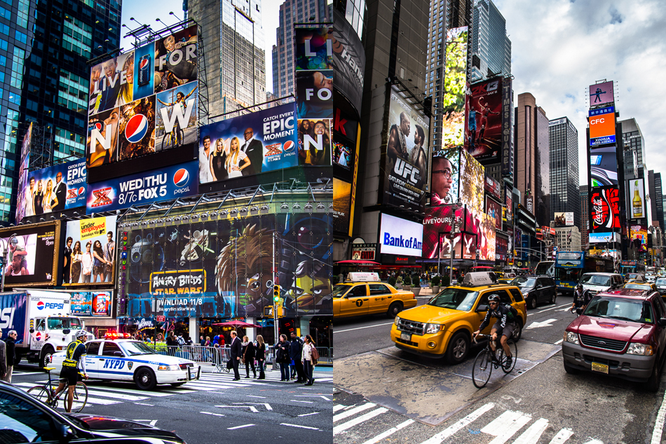 Times Square colorful New York City pictures