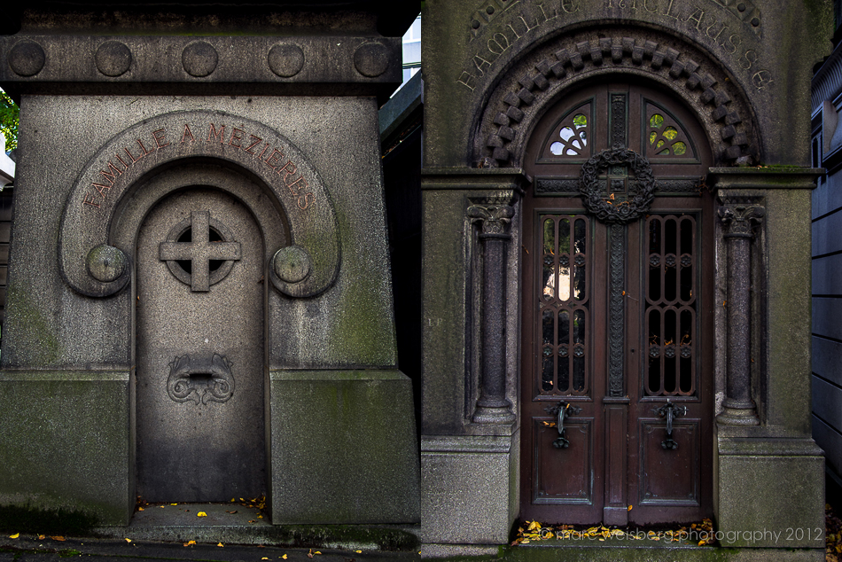 stone and iron work, tomb , mausoleum doors, pere lachaise cemetery, paris, pictures