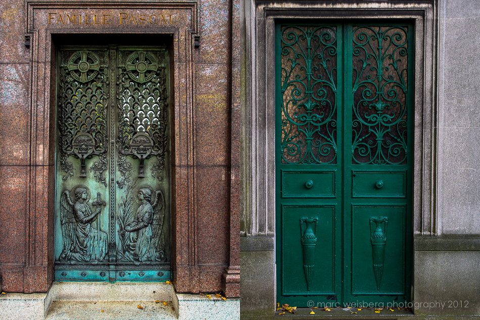 tomb, mausoleum doors, pere lachaise cemetery, paris, pictures