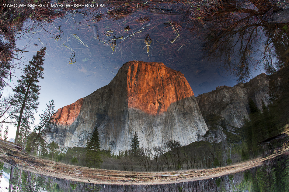 reflection of el capitan in river yosemite pictures