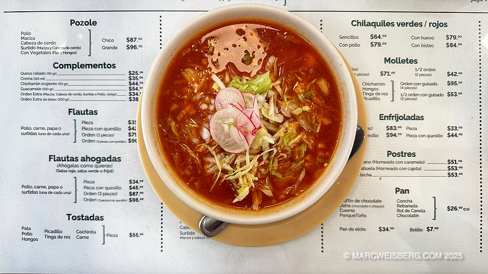 Delicioso pozole at La Casa de Toño, Centro Histórico, CDMX. Explore Mexico City