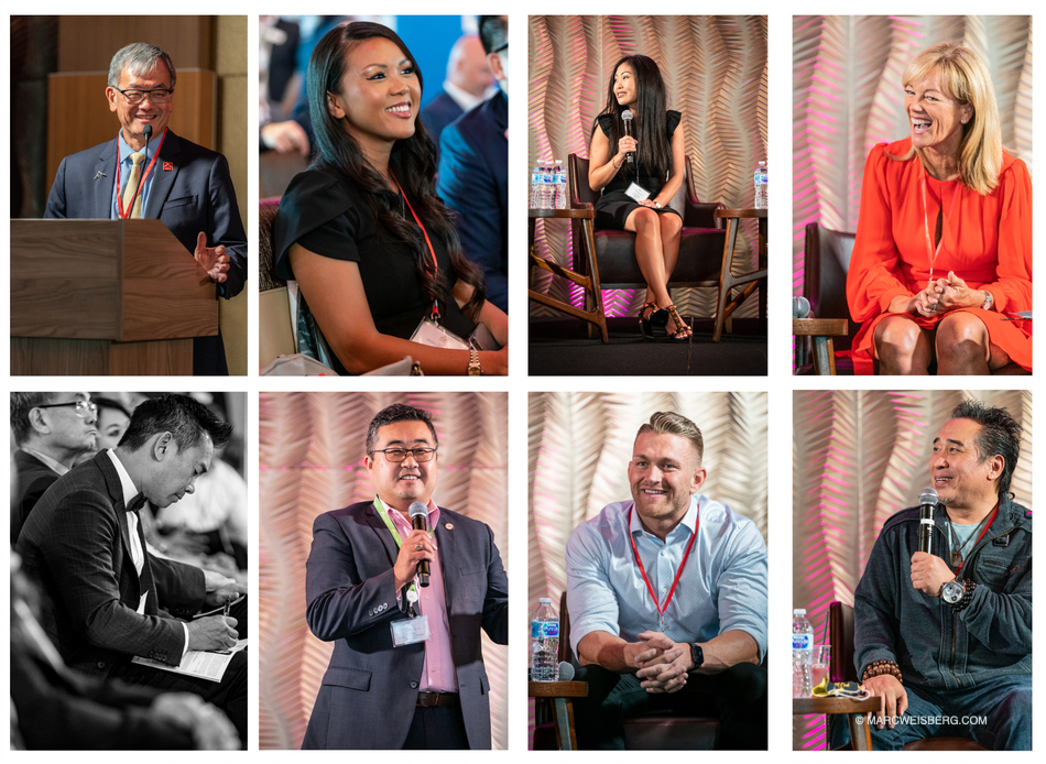 Corporate event photography Orange County, speakers and attendees at a corporate event